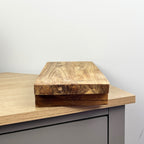 31.5cm Rectangular Teak Wood Display Board / Plant Pot Stand