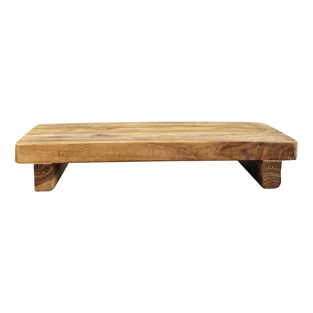 31.5cm Rectangular Teak Wood Display Board / Plant Pot Stand