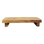 31.5cm Rectangular Teak Wood Display Board / Plant Pot Stand
