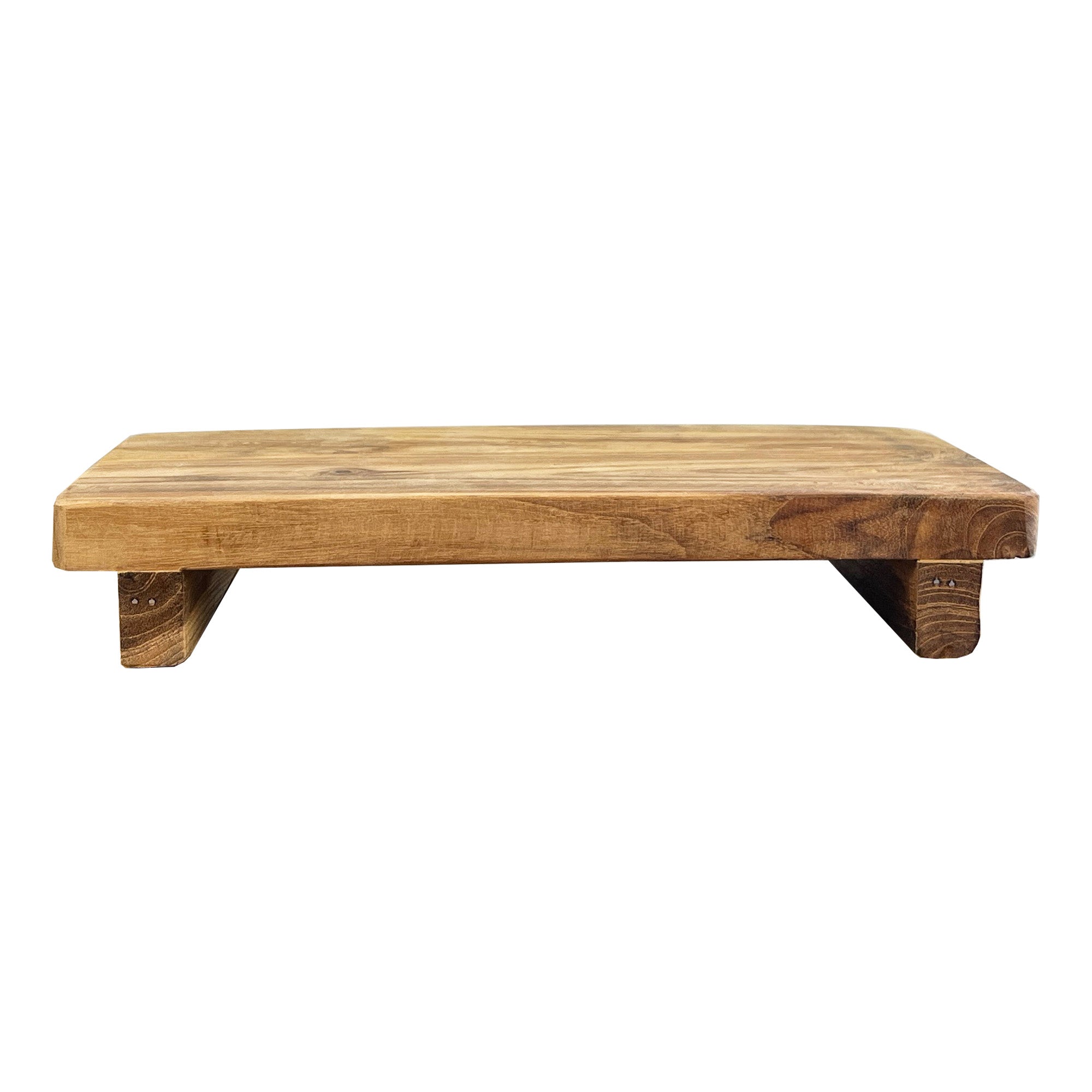 31.5cm Rectangular Teak Wood Display Board / Plant Pot Stand