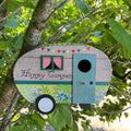 Quirky Caravan Bird House Garden Ornament – Happy Camper