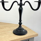 30cm Aluminium 3 Arm Candelabra – Matt Black