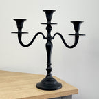 30cm Aluminium 3 Arm Candelabra – Matt Black