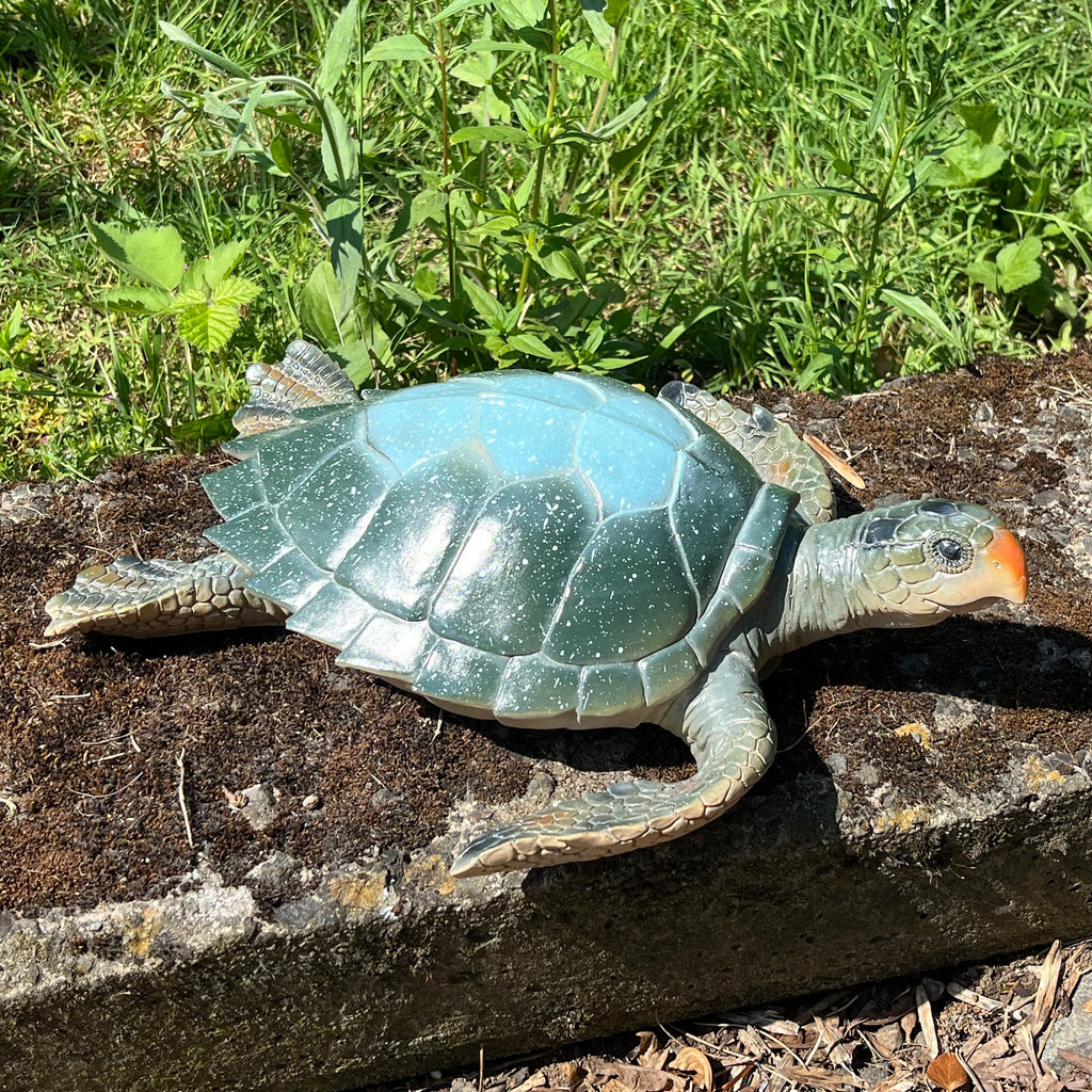 32.5cm Turtle Garden Ornament - Blue Shell