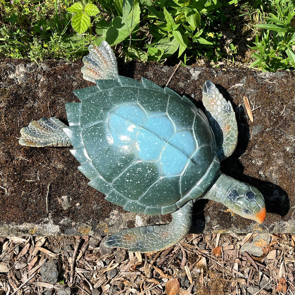 32.5cm Turtle Garden Ornament - Blue Shell