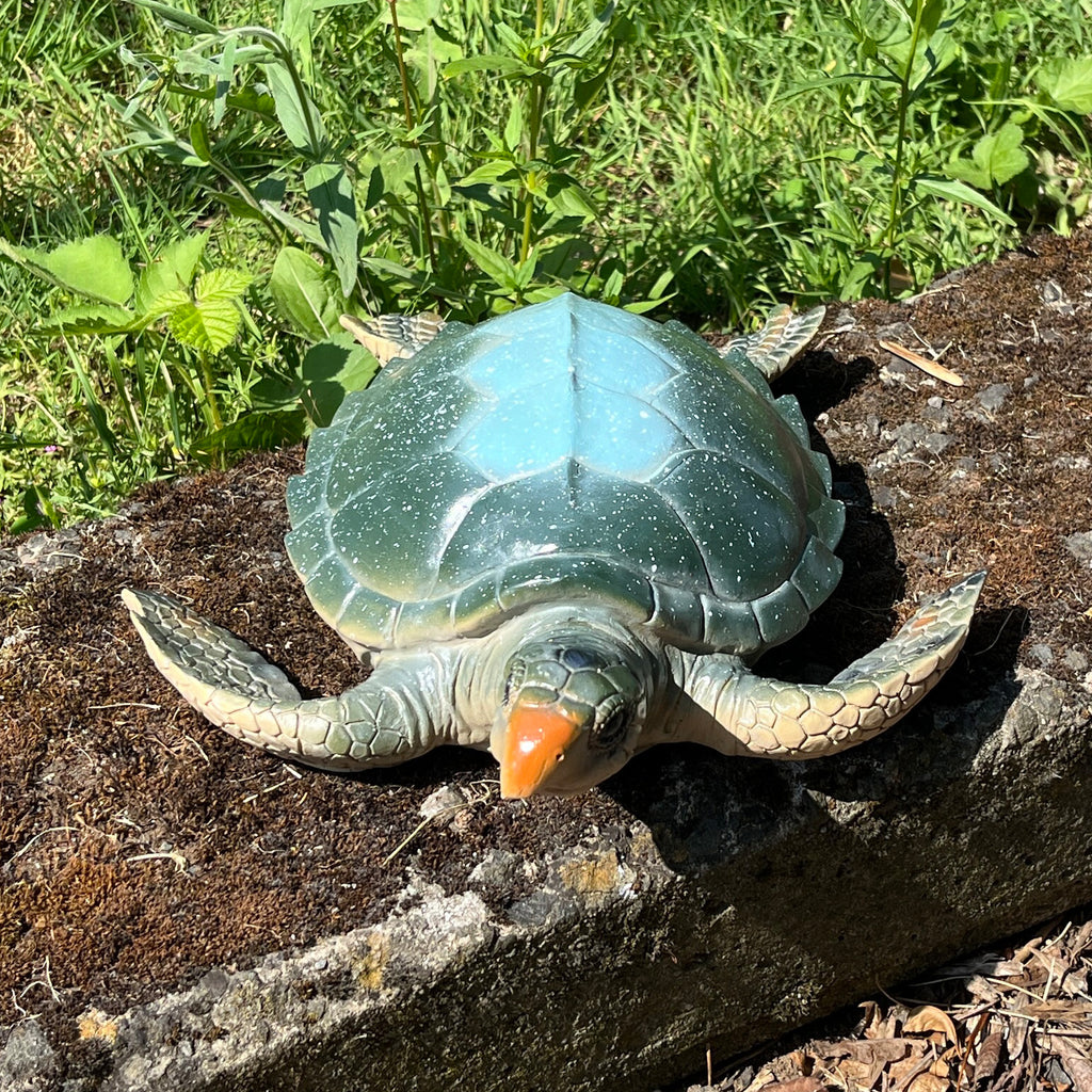 32.5cm Turtle Garden Ornament - Blue Shell