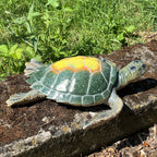 32.5cm Turtle Garden Ornament - Yellow Shell