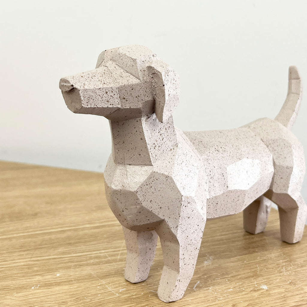 20.5cm Speckled Geometric Dachshund Ornament - Resin