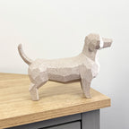 20.5cm Speckled Geometric Dachshund Ornament - Resin