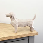 20.5cm Speckled Geometric Dachshund Ornament - Resin