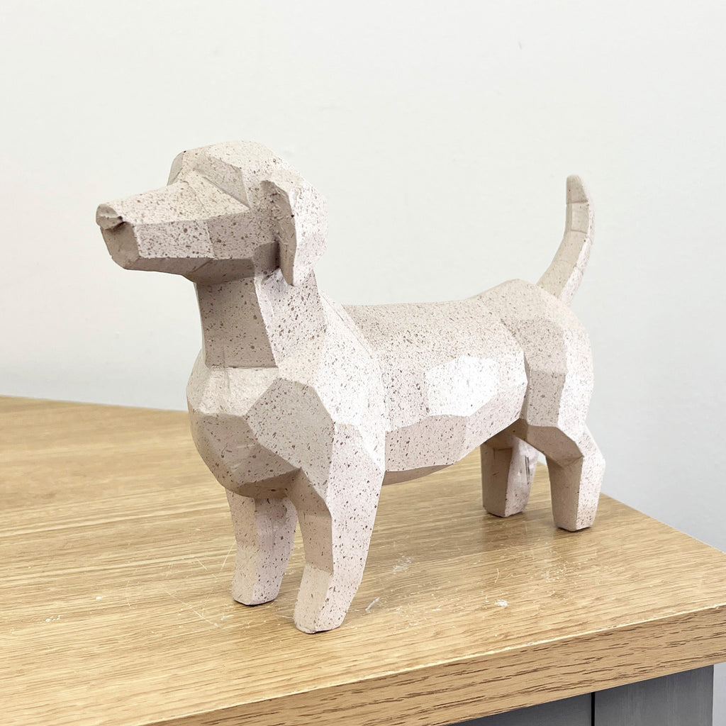 20.5cm Speckled Geometric Dachshund Ornament - Resin