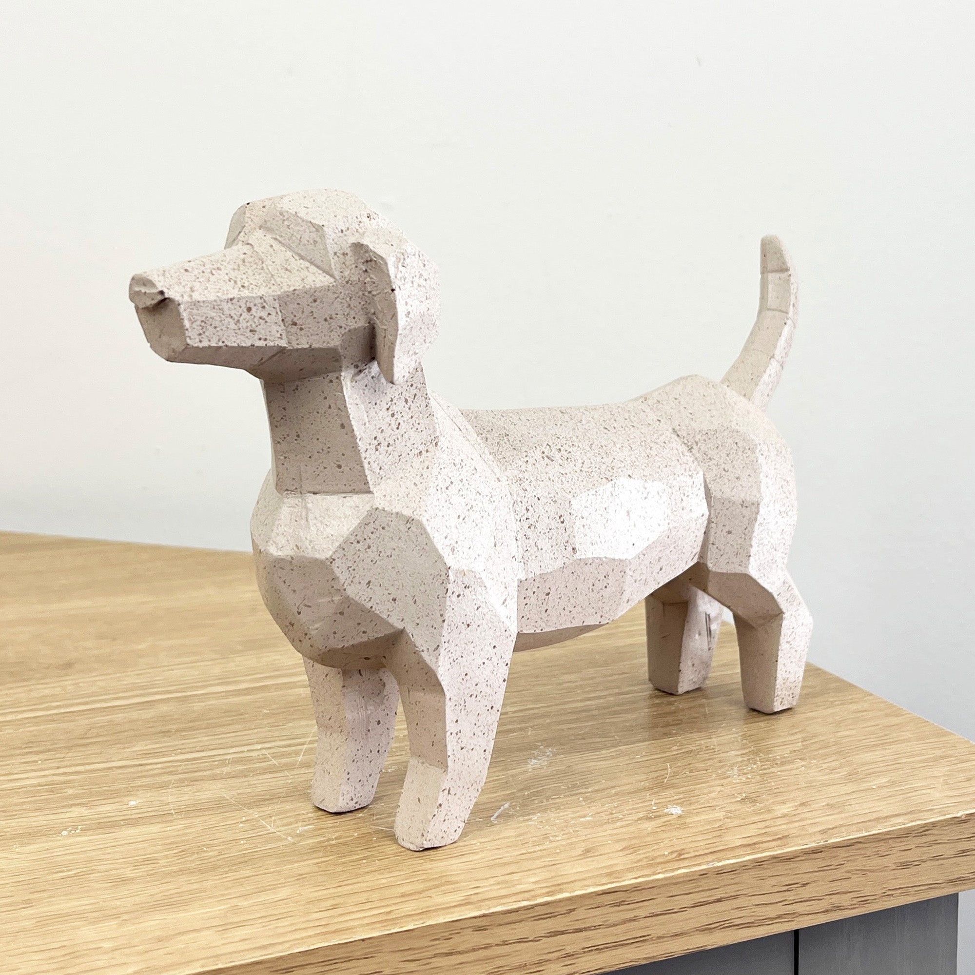 20.5cm Speckled Geometric Dachshund Ornament - Resin