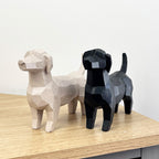 20.5cm Speckled Geometric Dachshund Ornament - Resin