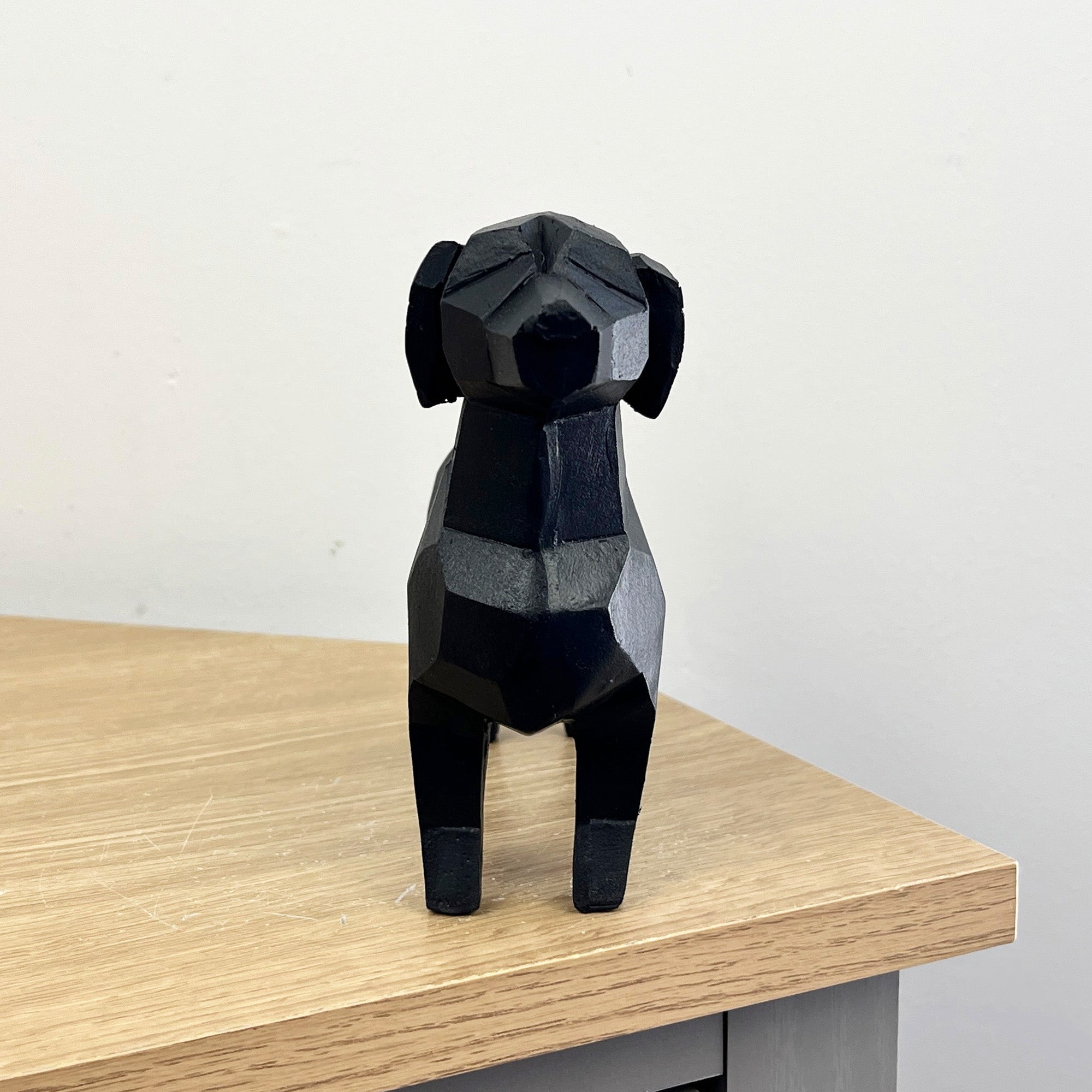 20.5cm Black Geometric Dachshund Ornament - Resin