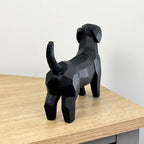 20.5cm Black Geometric Dachshund Ornament - Resin