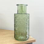 27cm Fan Tail Coloured Glass Vase – Green