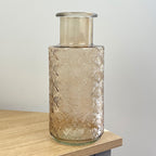 27cm Fan Tail Coloured Glass Vase – Brown