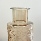 27cm Fan Tail Coloured Glass Vase – Brown
