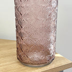 27cm Fan Tail Coloured Glass Vase – Pink