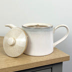 800ml Reactive Glaze Teapot – White