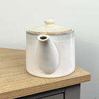 800ml Reactive Glaze Teapot – White
