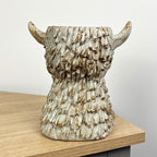 18cm Tall Highland Cow Indoor Plant Pot Cover - Resin