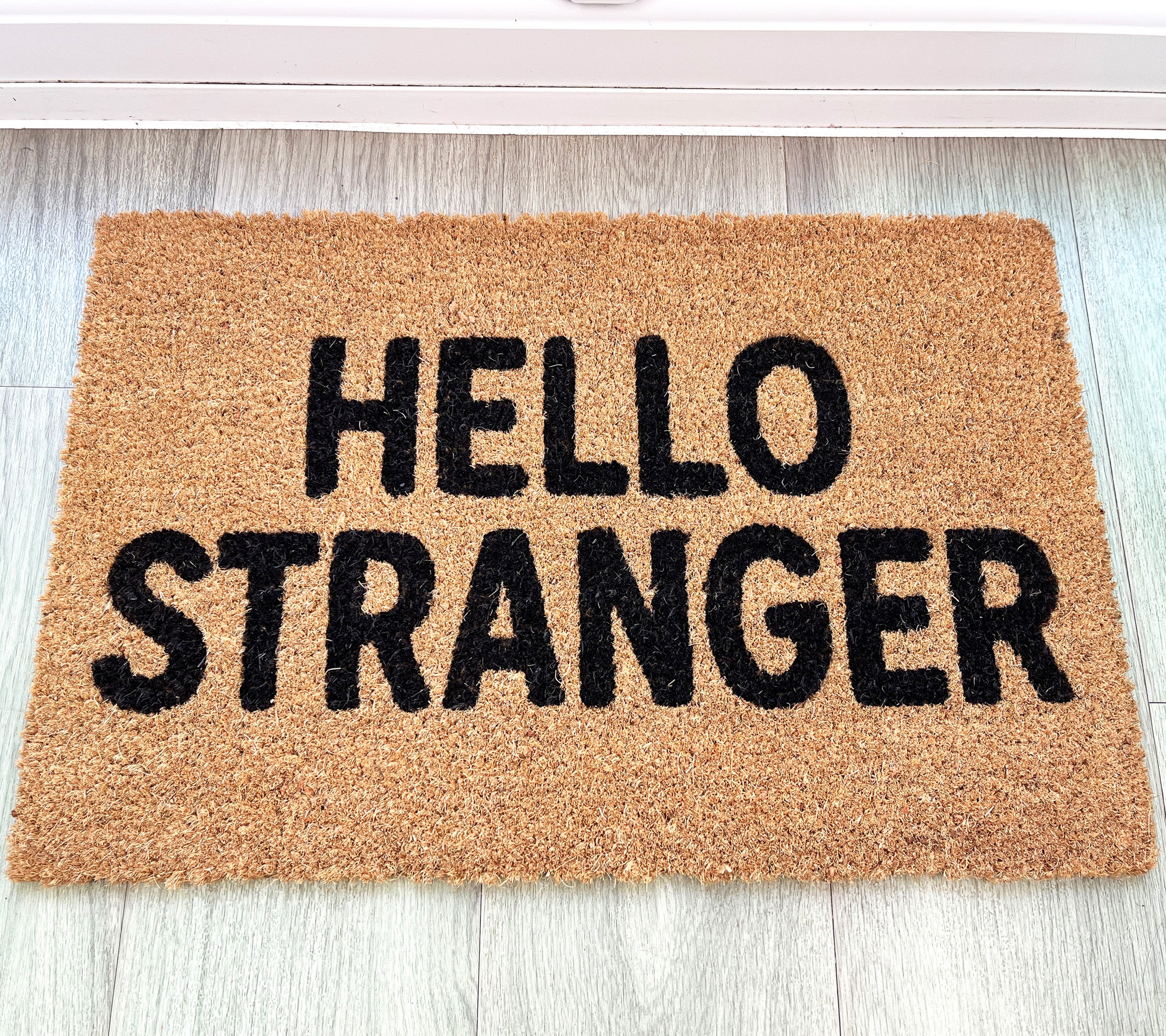 'Hello Stranger' Coir Doormat - 59 x 39cm