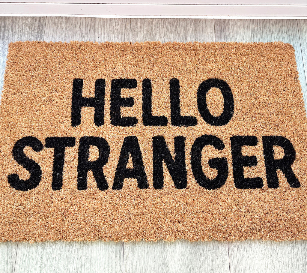 'Hello Stranger' Coir Doormat - 59 x 39cm