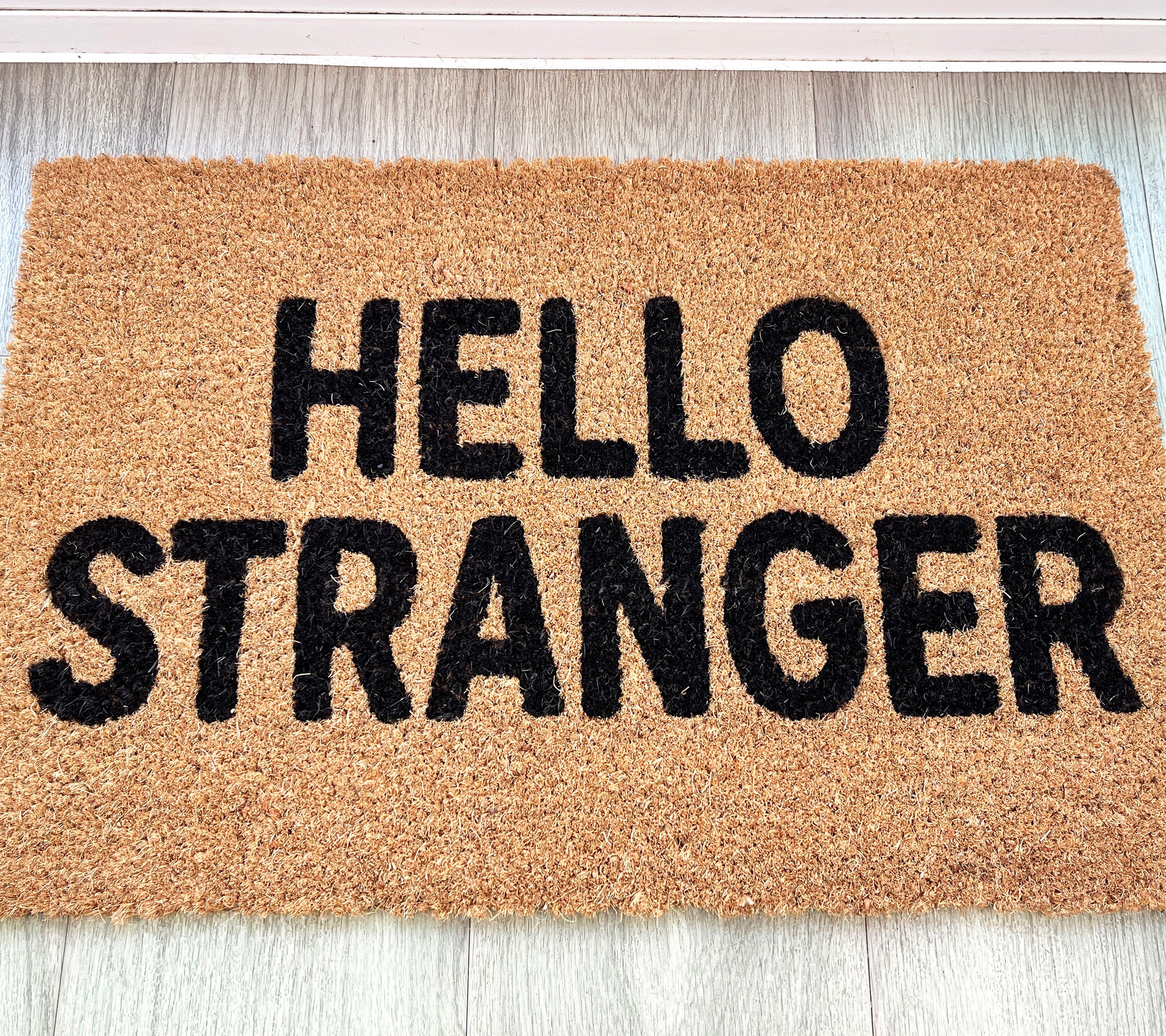 'Hello Stranger' Coir Doormat - 59 x 39cm