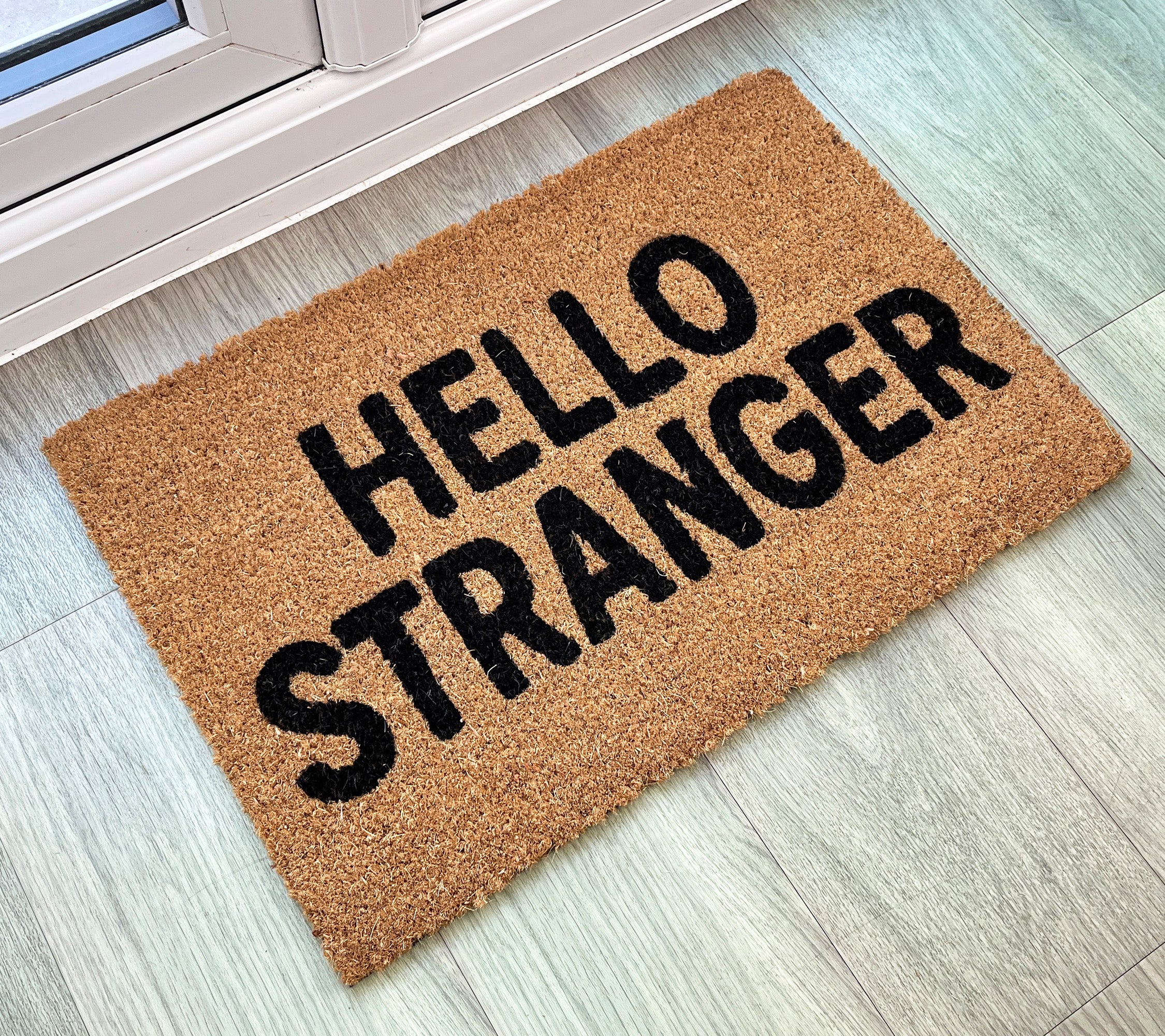 'Hello Stranger' Coir Doormat - 59 x 39cm
