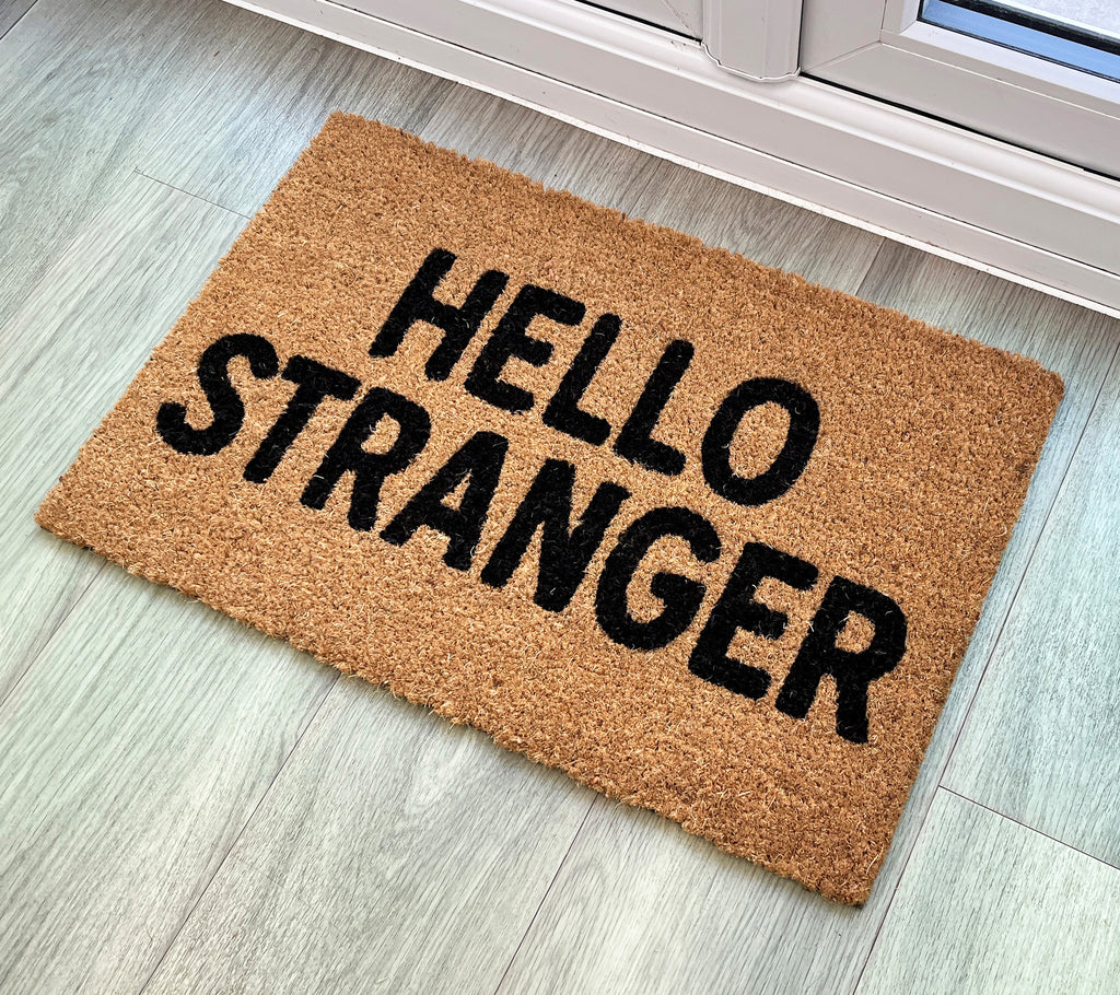 'Hello Stranger' Coir Doormat - 59 x 39cm