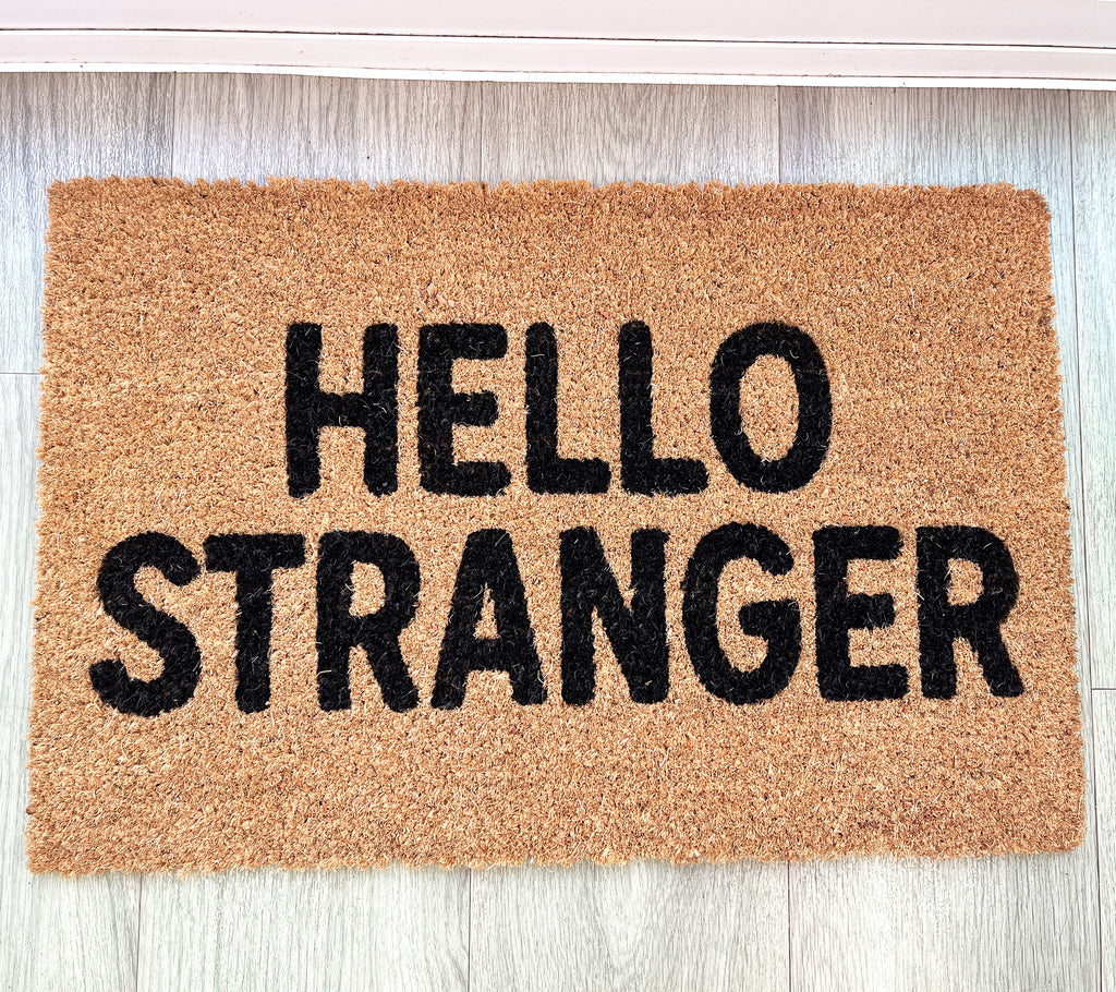 'Hello Stranger' Coir Doormat - 59 x 39cm