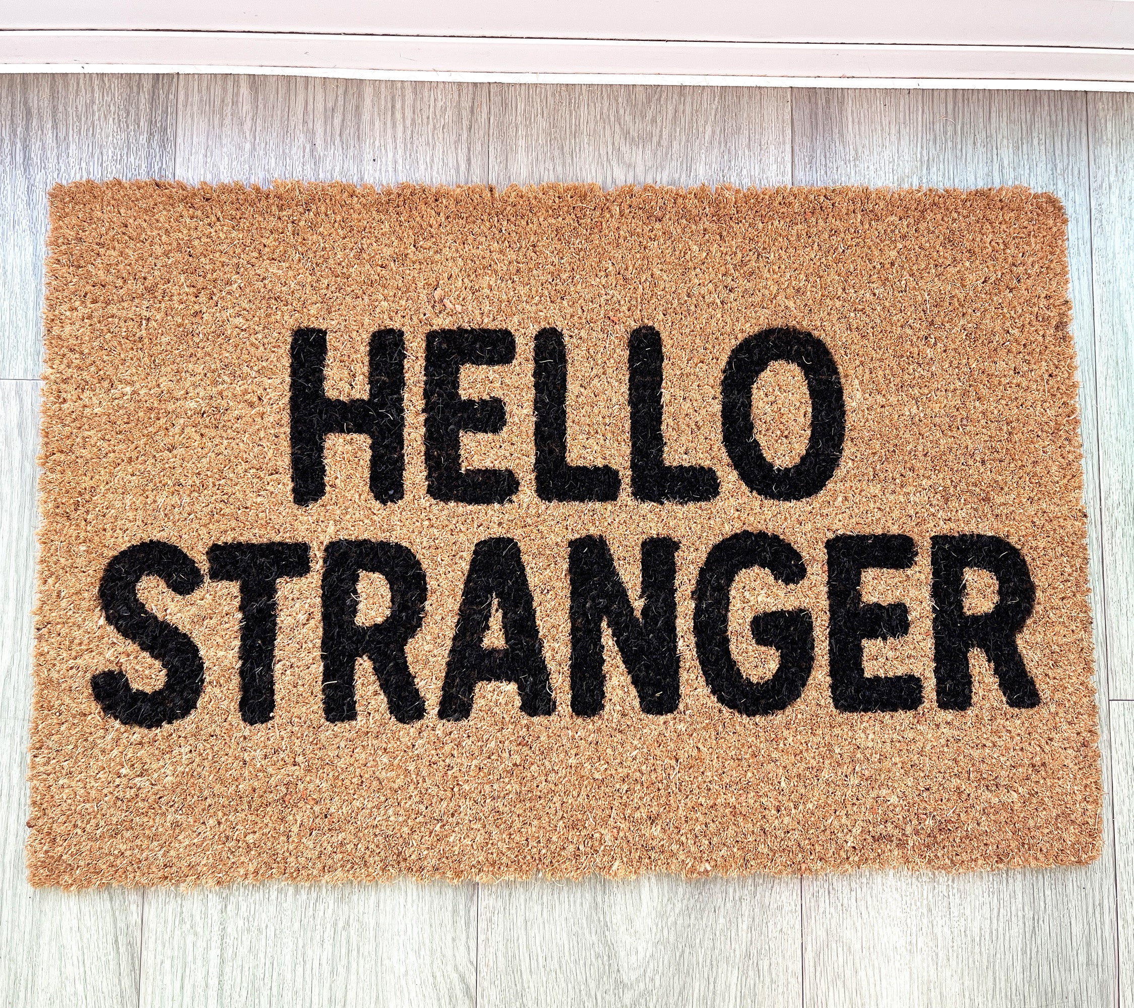 'Hello Stranger' Coir Doormat - 59 x 39cm