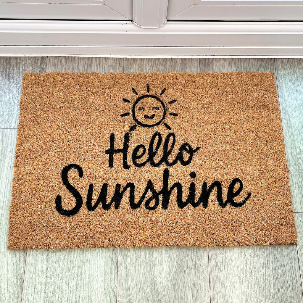 ☀️ 'Hello Sunshine' Coir Doormat - 59 x 39cm