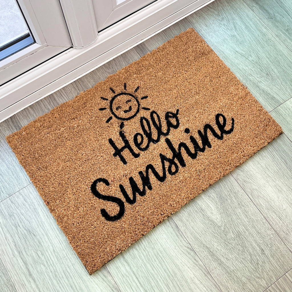 ☀️ 'Hello Sunshine' Coir Doormat - 59 x 39cm