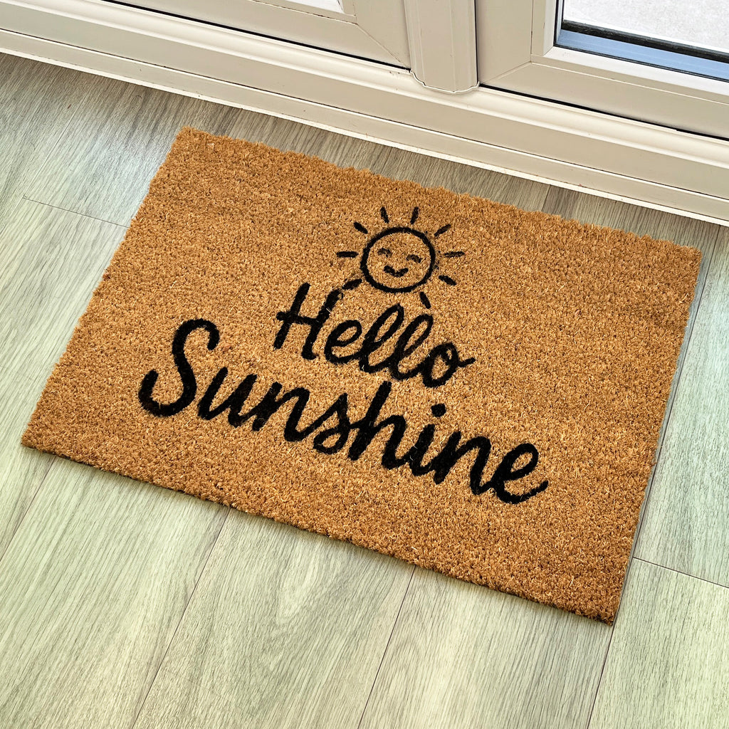 ☀️ 'Hello Sunshine' Coir Doormat - 59 x 39cm