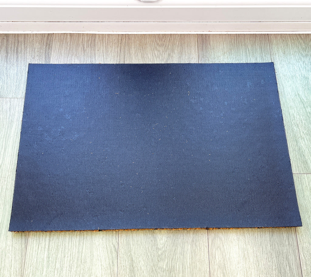 Peacock Fan Tail Pattern Coir Doormat - 59 x 39cm