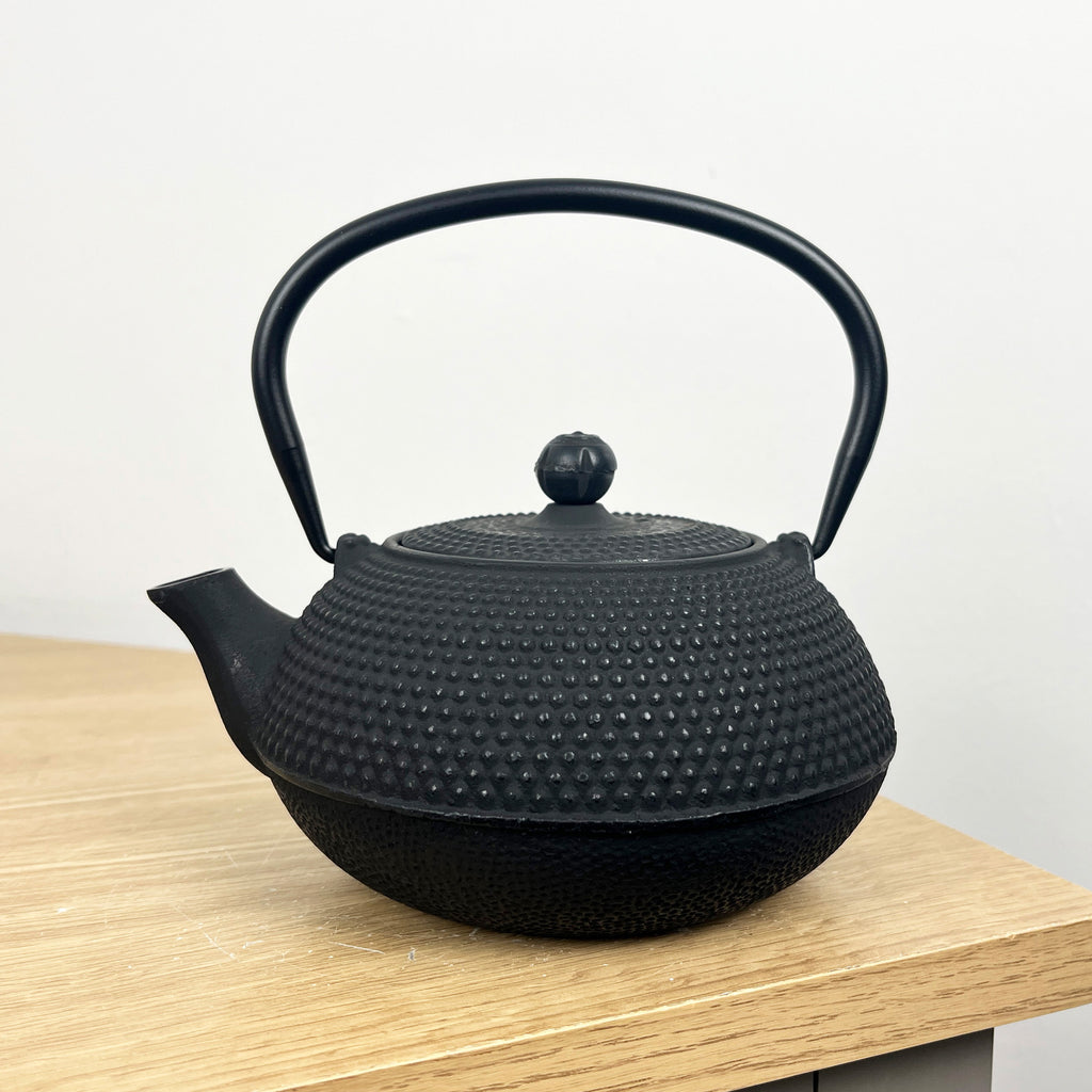 500ml Cast Iron Tea Pot with Infuser Basket - Black