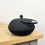 500ml Cast Iron Tea Pot with Infuser Basket - Black