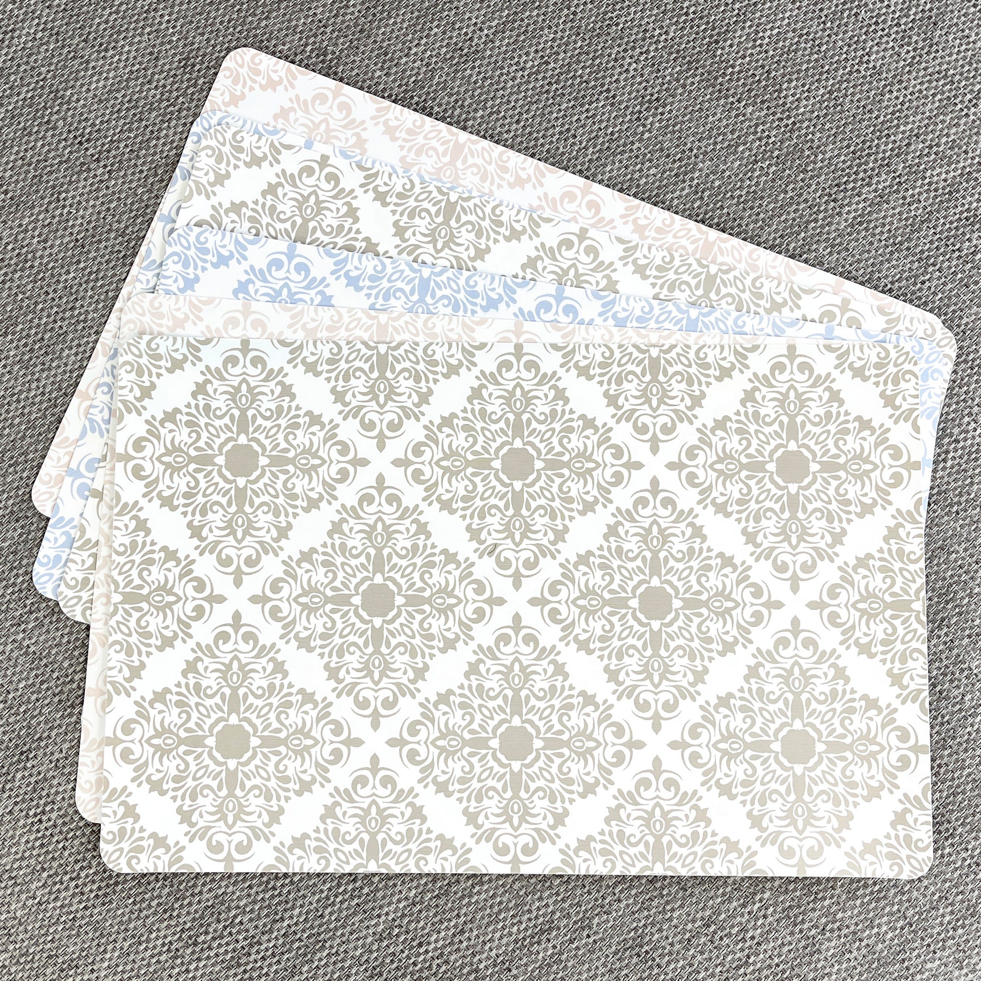 Set of 6 Large Moroccan Tile Plastic Placemats - Assorted