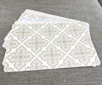 Set of 6 Large Moroccan Tile Plastic Placemats - Assorted