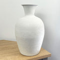 33.5cm Tall Large Decorative Metal Vase for Flowers – off-White