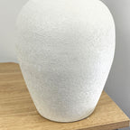 33.5cm Tall Large Decorative Metal Vase for Flowers – off-White
