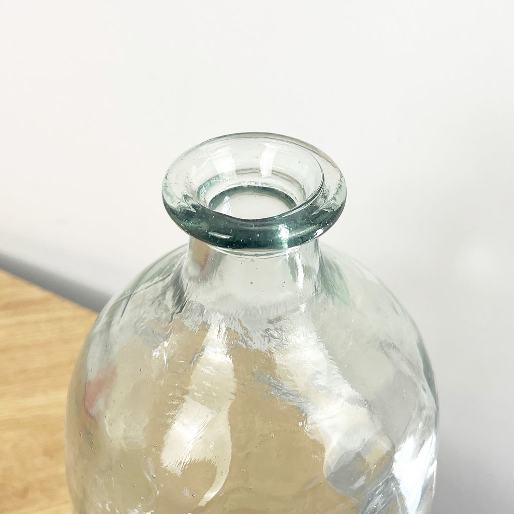 30cm Tall Recycled Glass Vase - Clear
