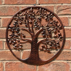 40cm Round Tree of Life Garden Wall Art - Copper