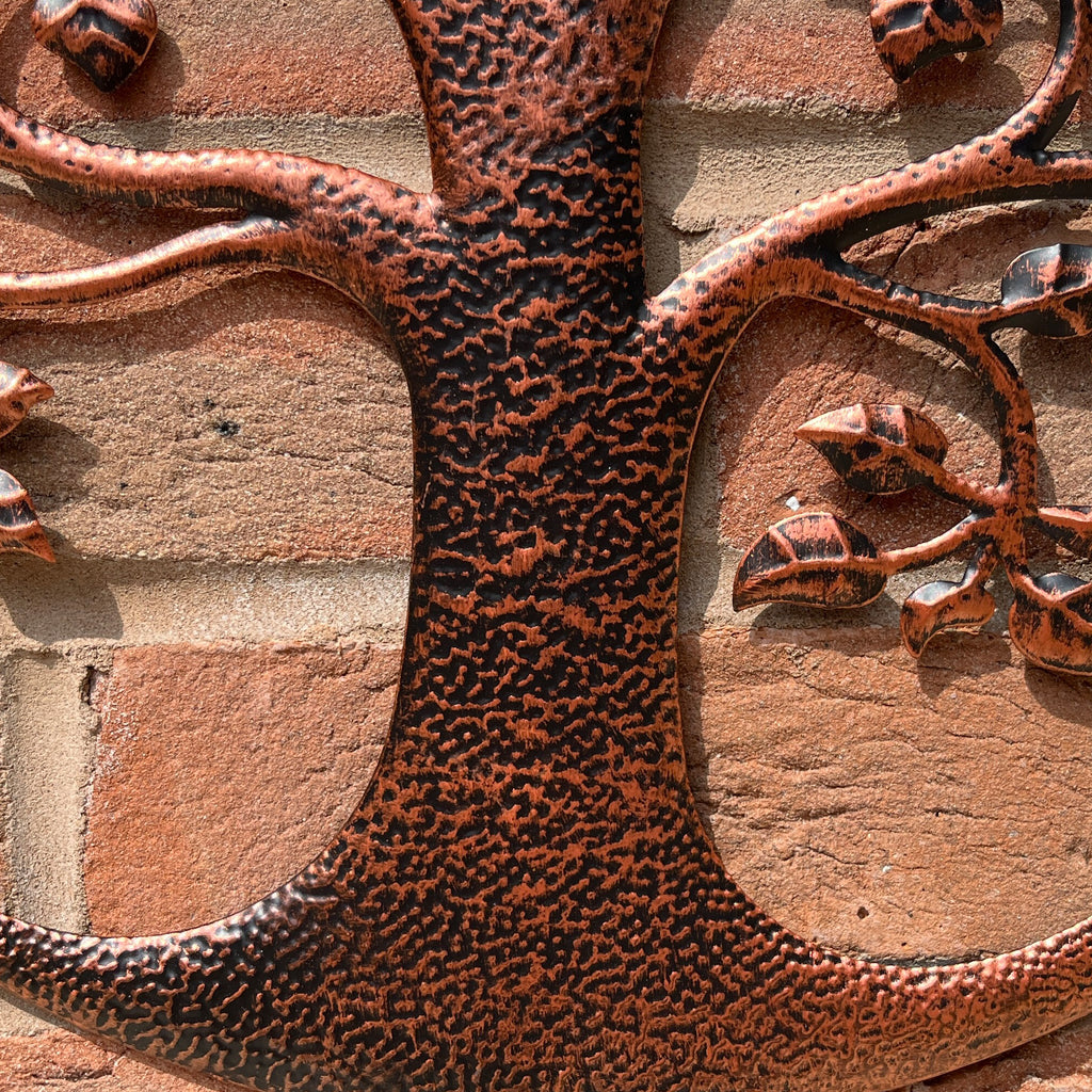 40cm Round Tree of Life Garden Wall Art - Copper