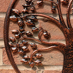 40cm Round Tree of Life Garden Wall Art - Copper
