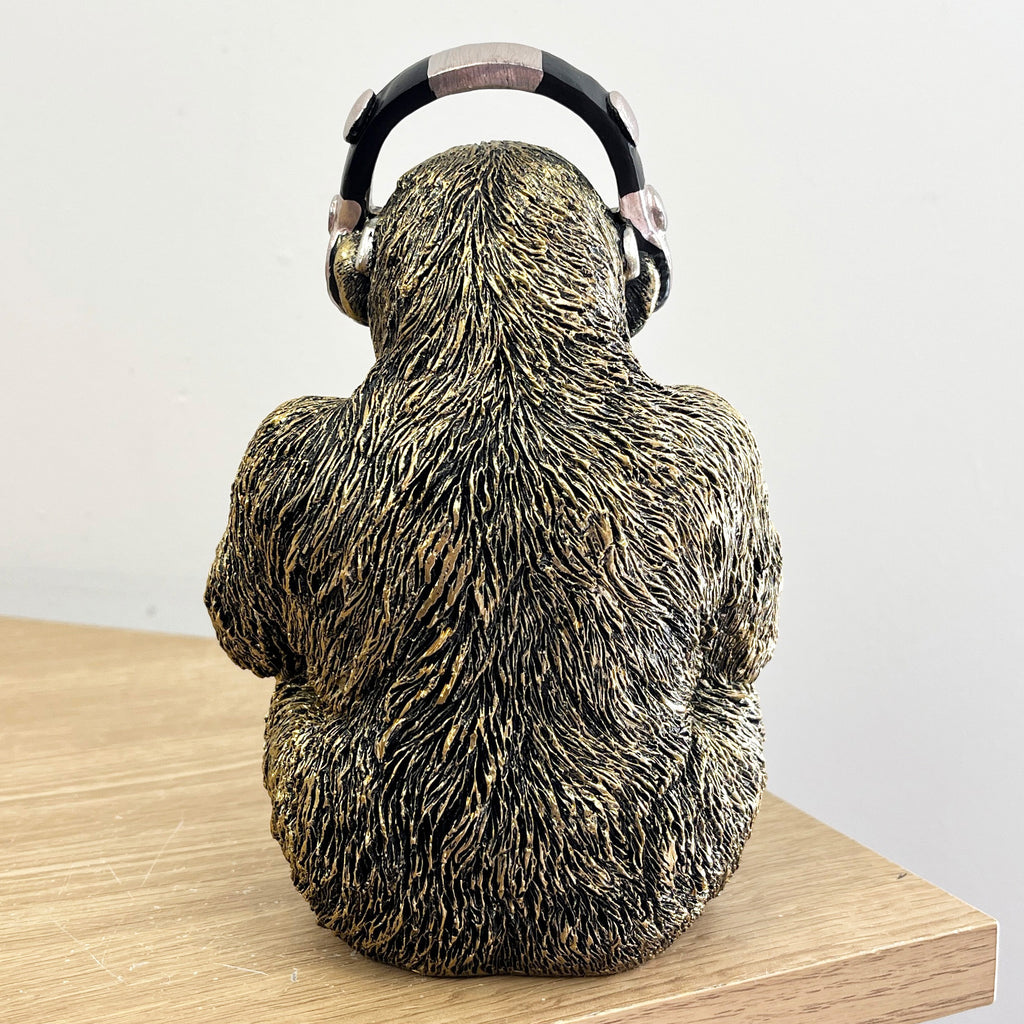17.5cm Video Gaming Monkey Ornament - Resin