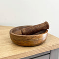 Wooden Pestle and Mortar - Mango Wood