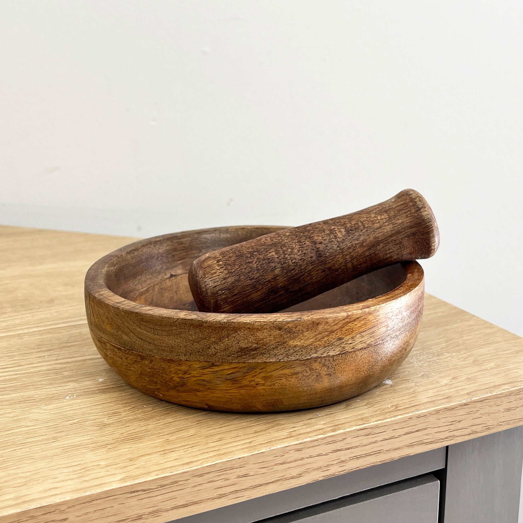 Wooden Pestle and Mortar - Mango Wood
